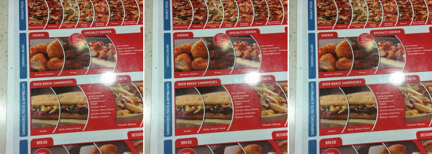Domino's Pizza Menu