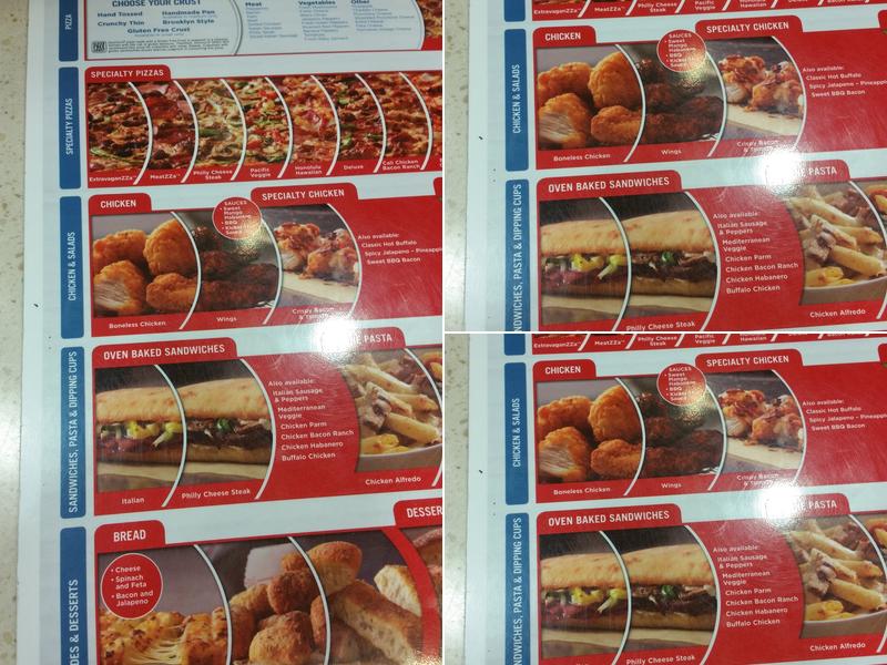 Domino's Pizza Menu