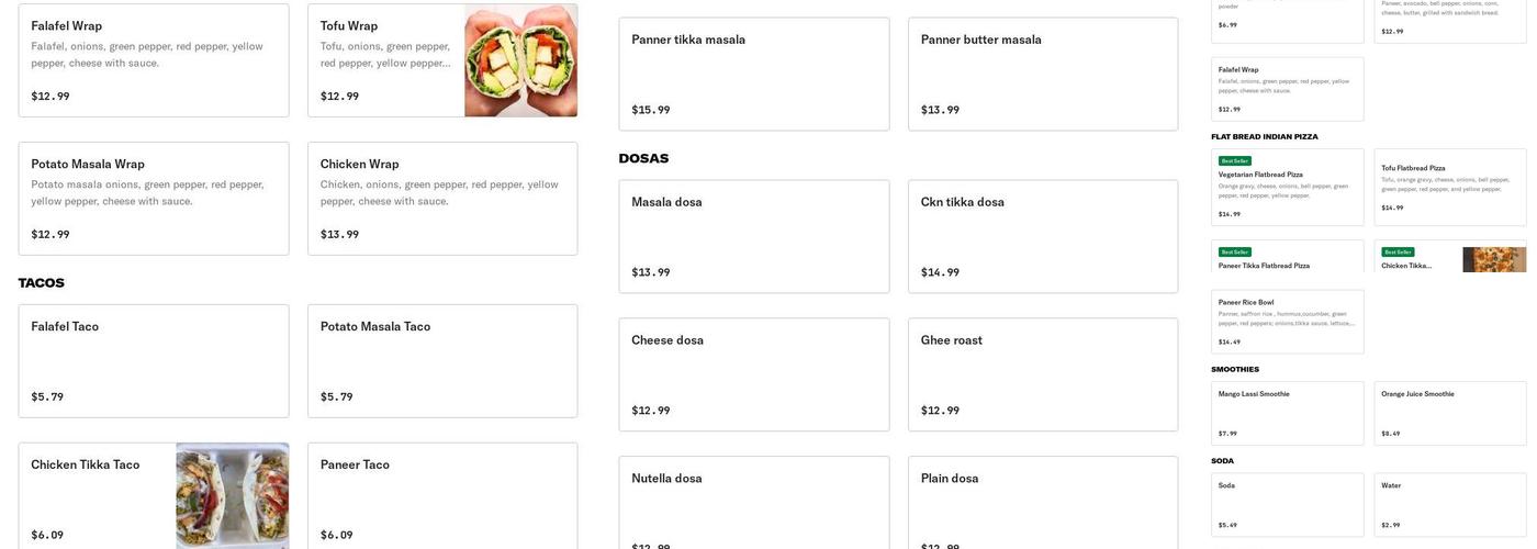 Rote Shaq Menu