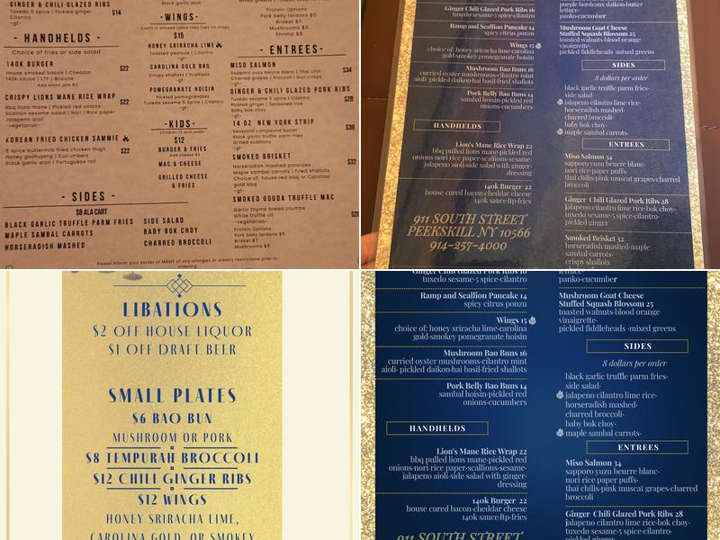 140 Kitchen Menu