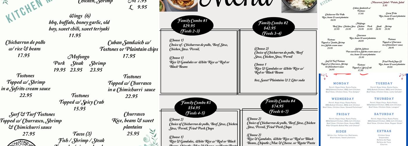 Latin Corner Menu