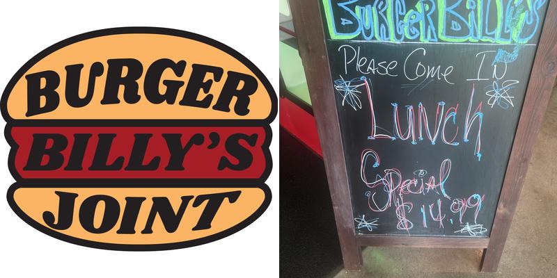 Burger Billy's Joint Menu
