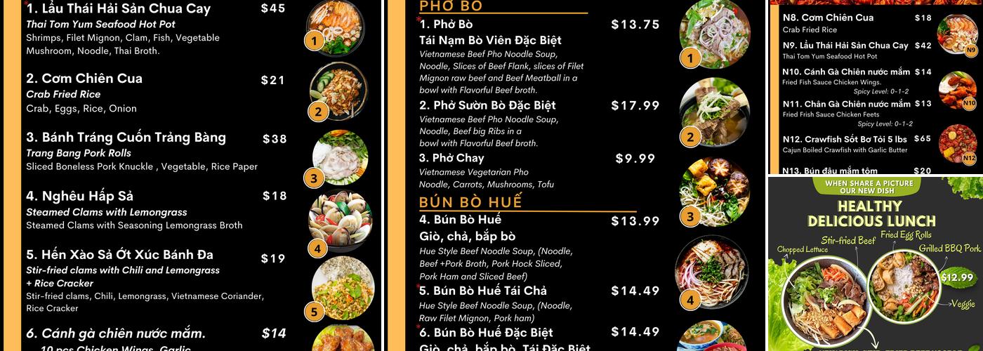 Pho Than Menu