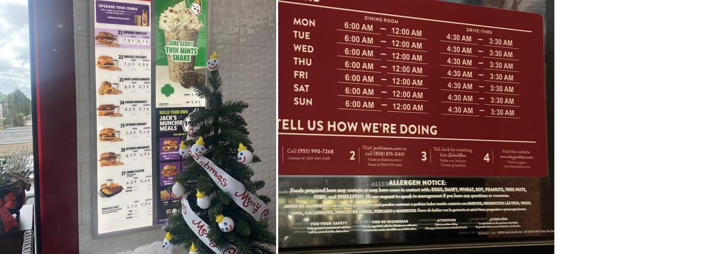 Jack in the Box Menu