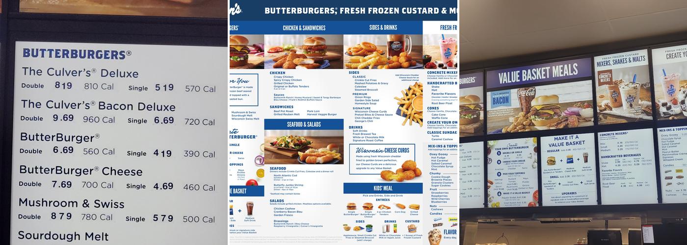 Culver’s Menu