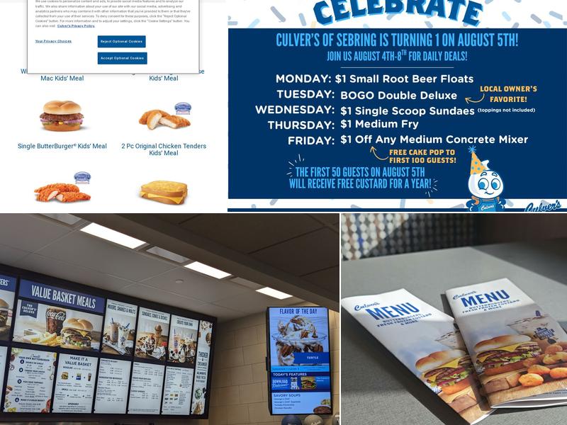 Culver’s Menu