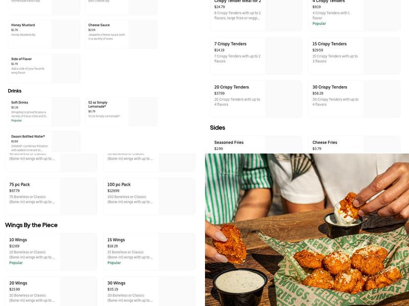 Wingstop Menu