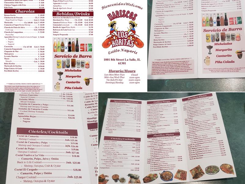 Mariscos Los Koritas Menu
