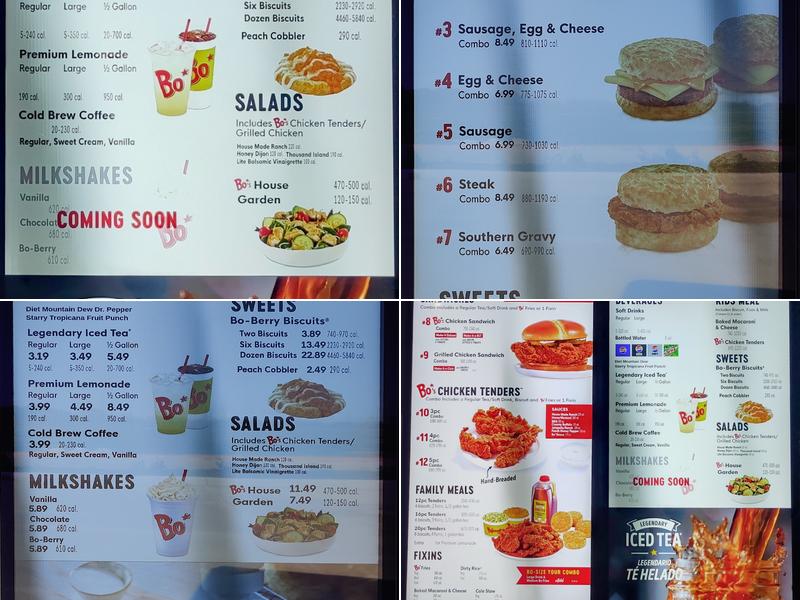 Bojangles Menu