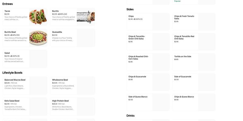 Chipotle Mexican Grill Menu