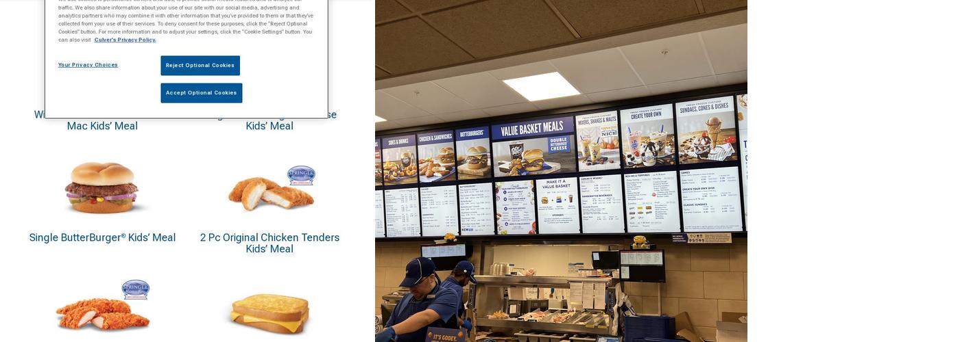 Culver’s Menu