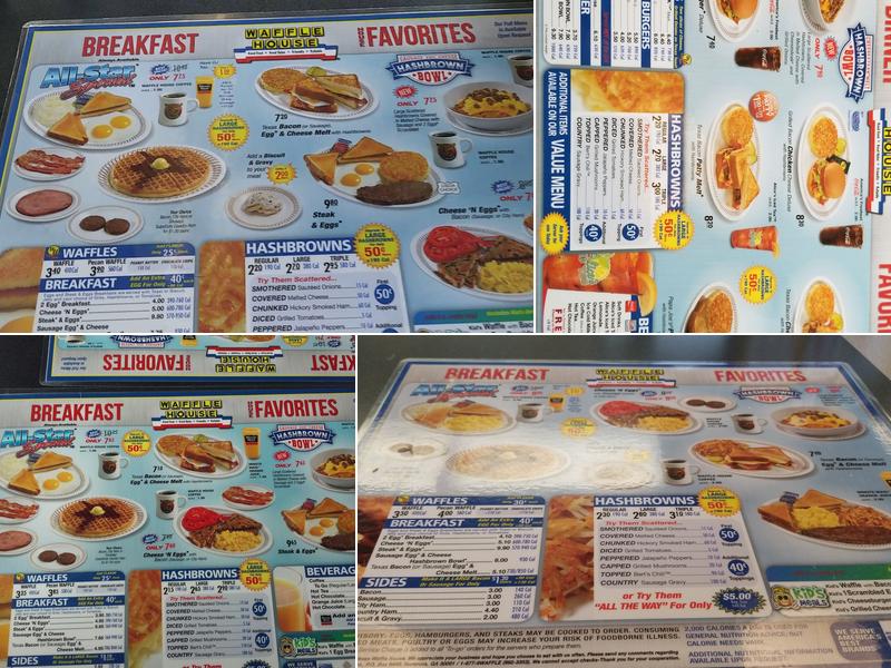 Waffle House Menu