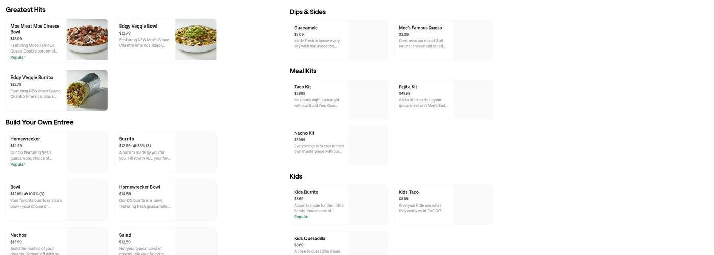 Moe's Southwest Grill Menu