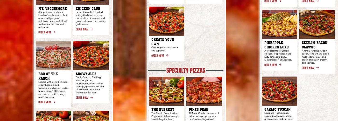 Mountain Mike's Pizza Menu