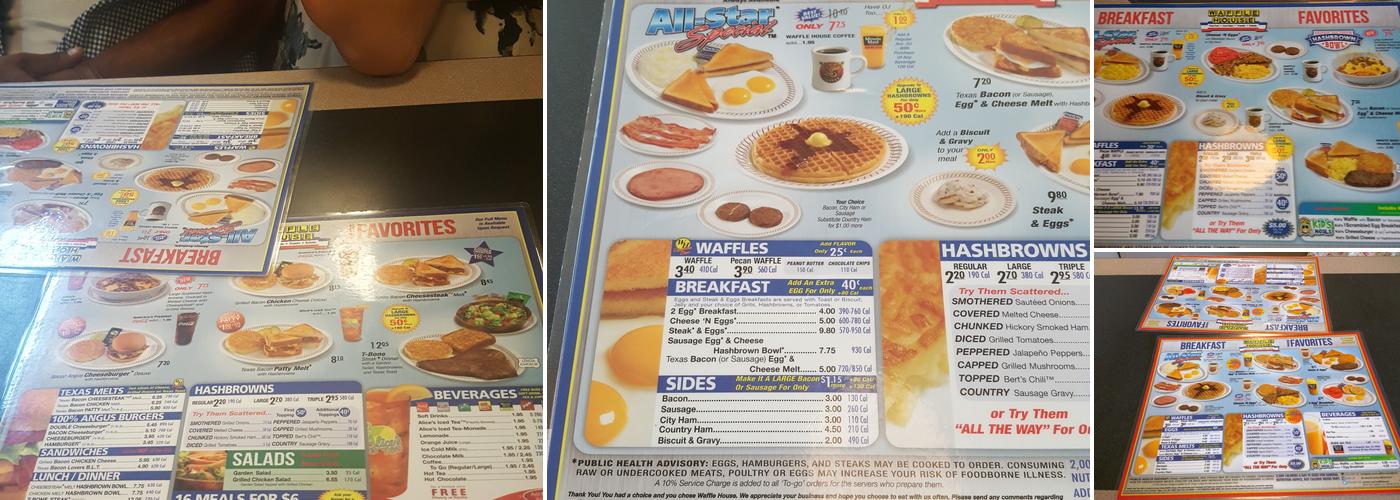 Waffle House Menu
