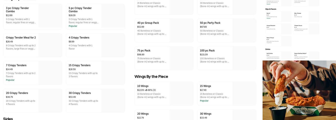 Wingstop Menu