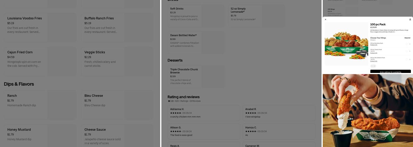 Wingstop Menu