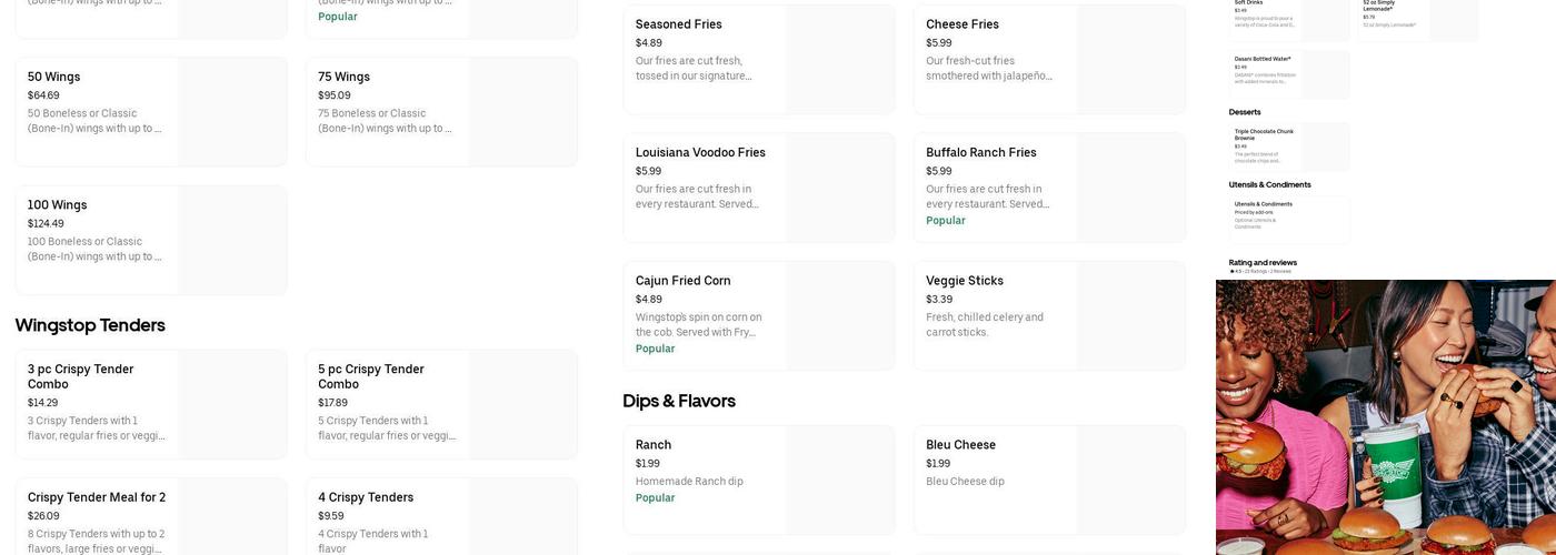 Wingstop Menu