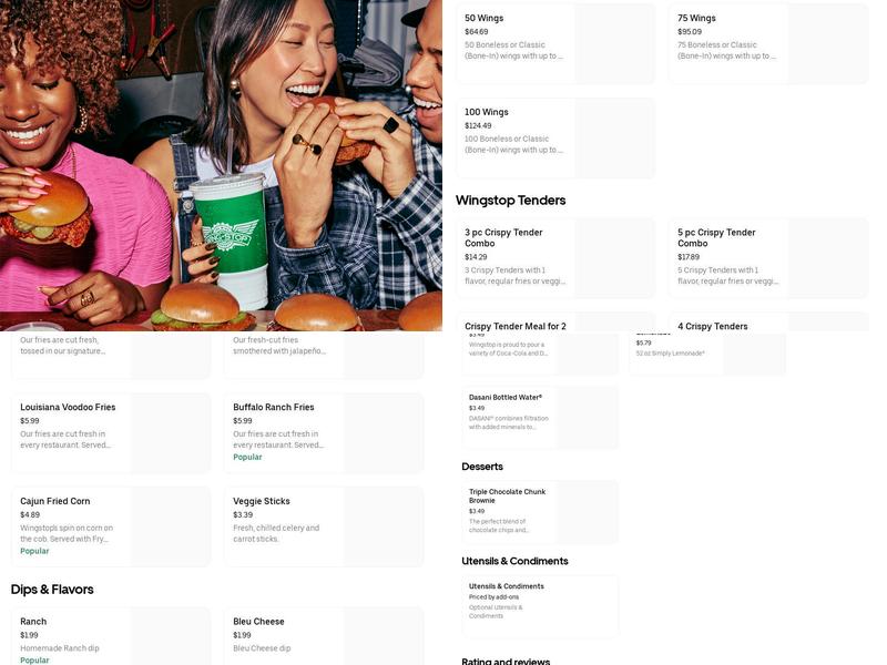 Wingstop Menu