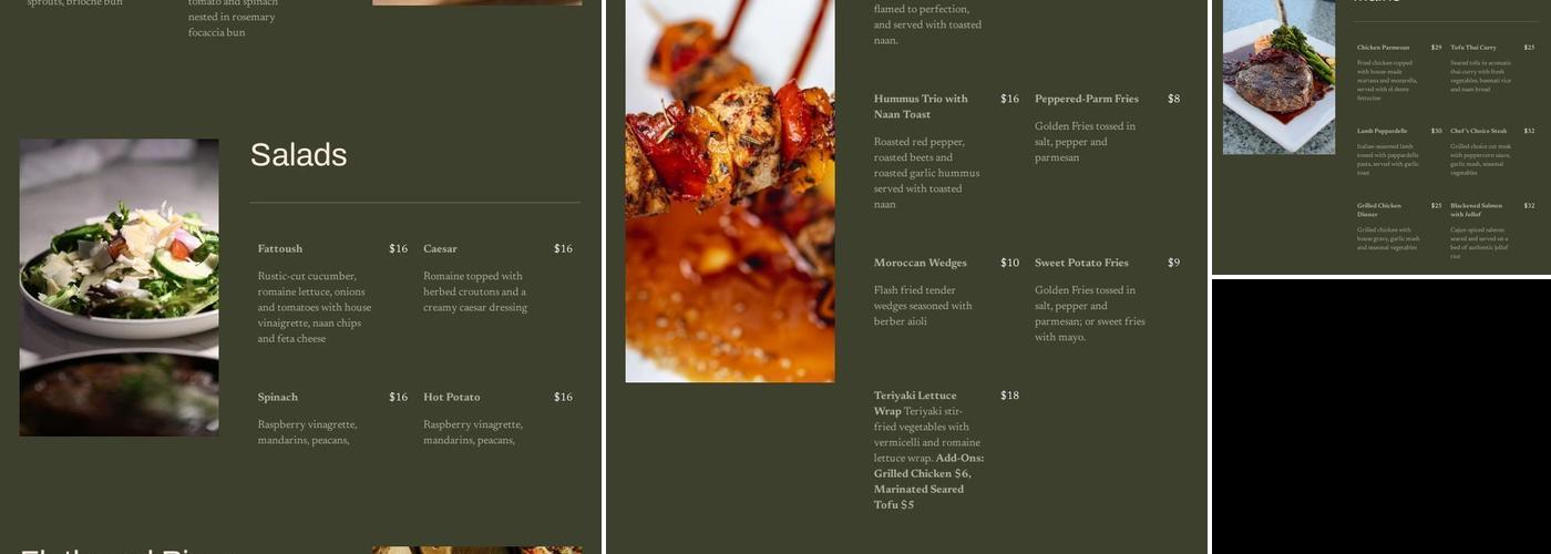Boujee Restaurant & Bar Menu