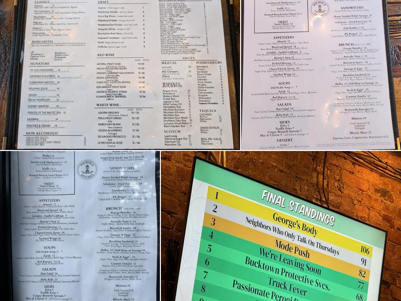 Pierogi Kitchen Menu