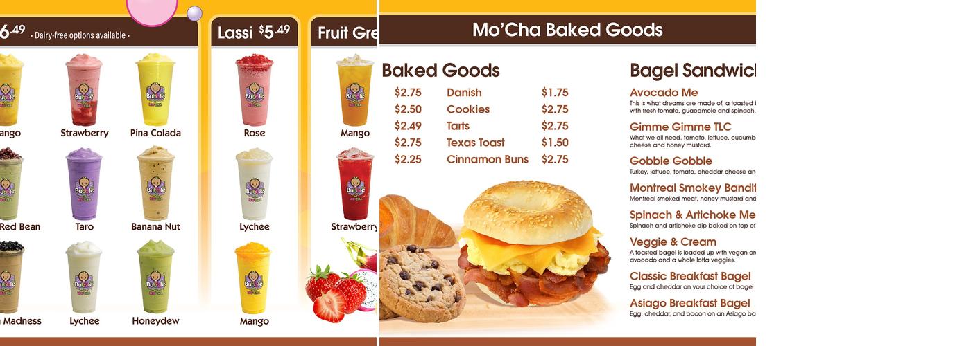 Mo'Cha Cafe & Bubble Tea - Sarnia Menu