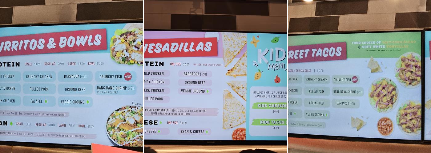 barBURRITO Menu