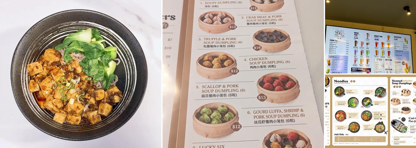 Soupy Dumpling & Fancy Cuppa Bubble tea Menu
