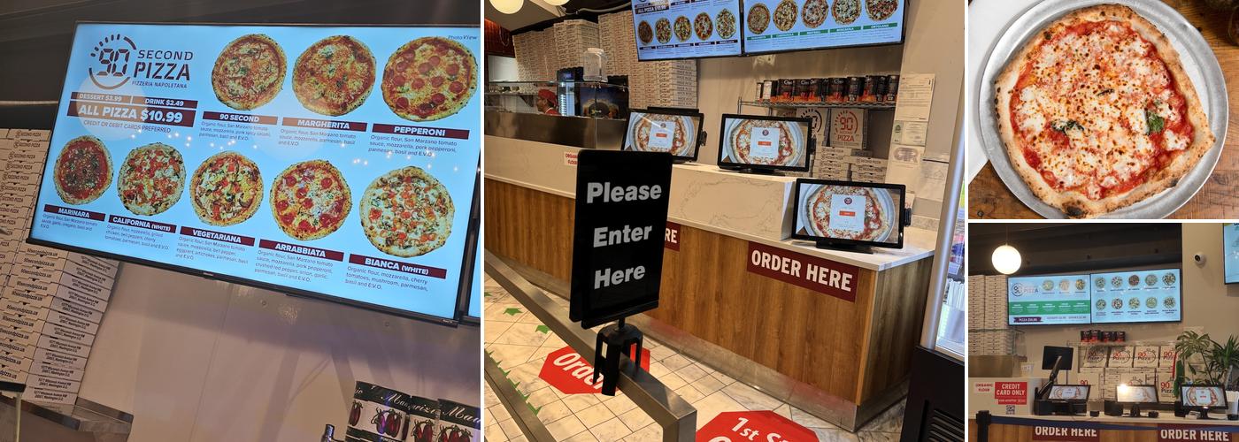 90 Second Pizza Menu