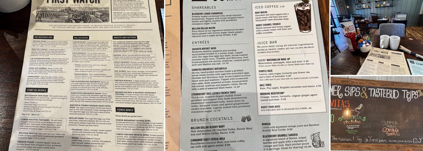 First Watch Menu
