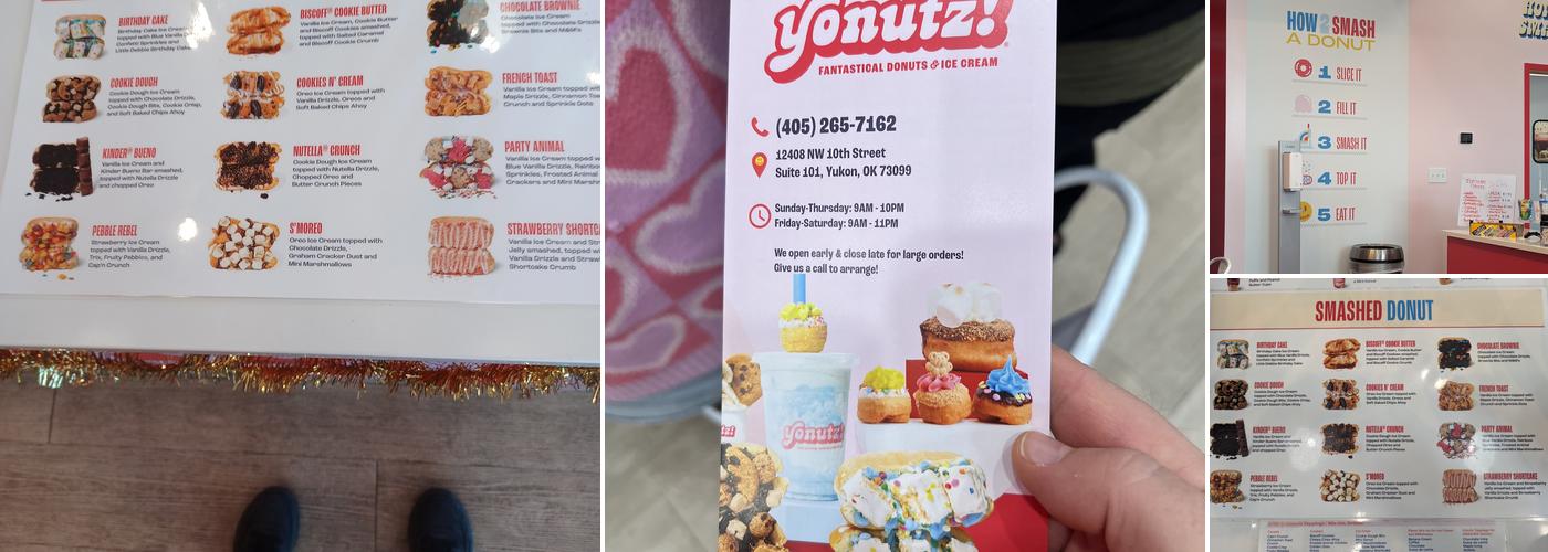 Yonutz Donuts and Ice Cream - Yukon Oklahoma Menu