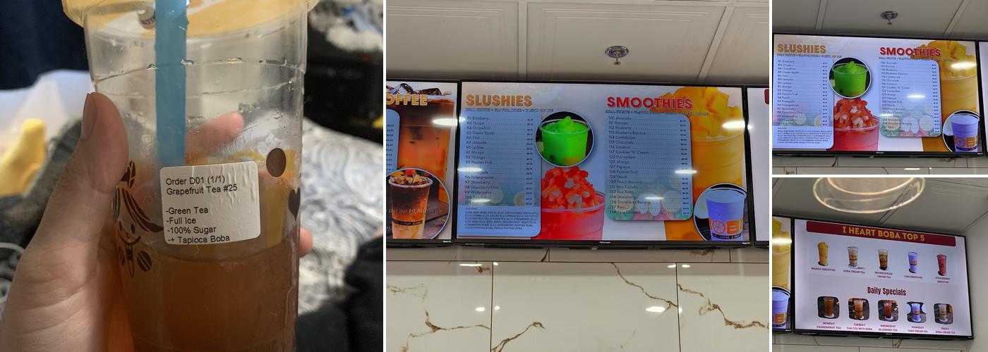 I Heart Boba Menu
