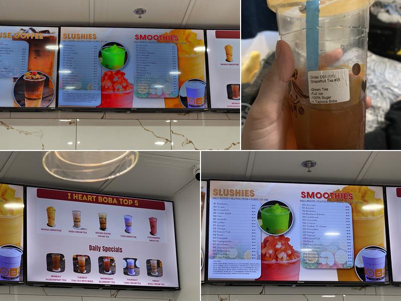 I Heart Boba Menu