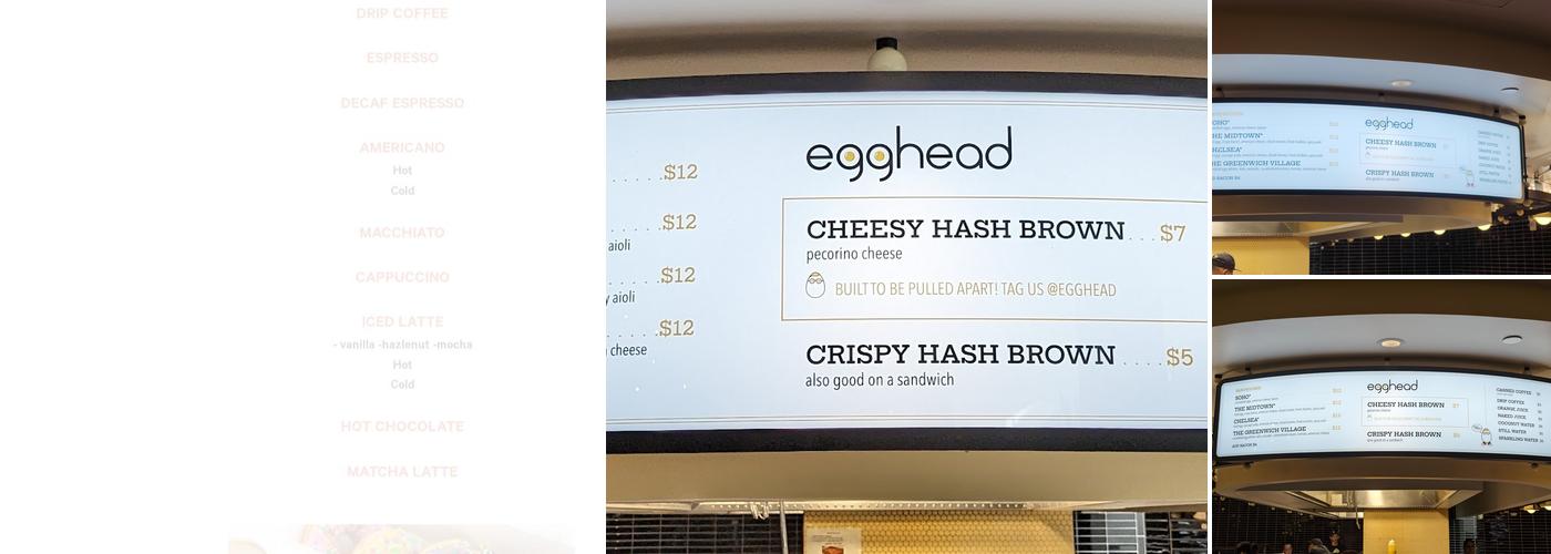 Egghead Menu