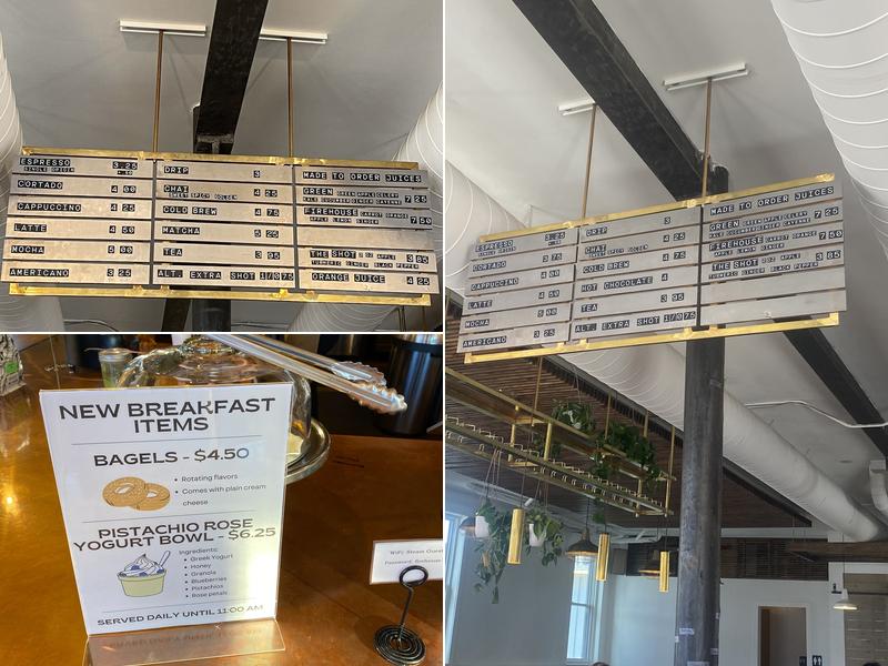 Steam Espresso Bar Menu