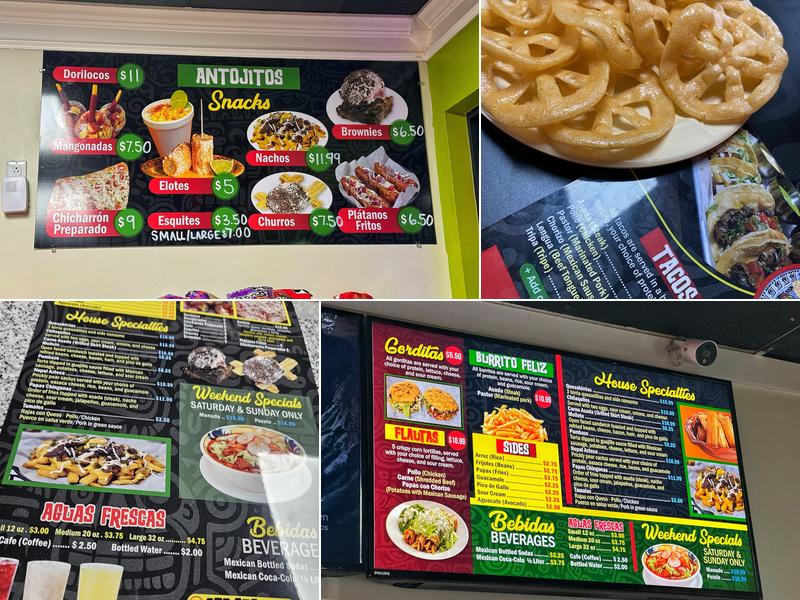 2 carnales taqueria + antojitos Menu