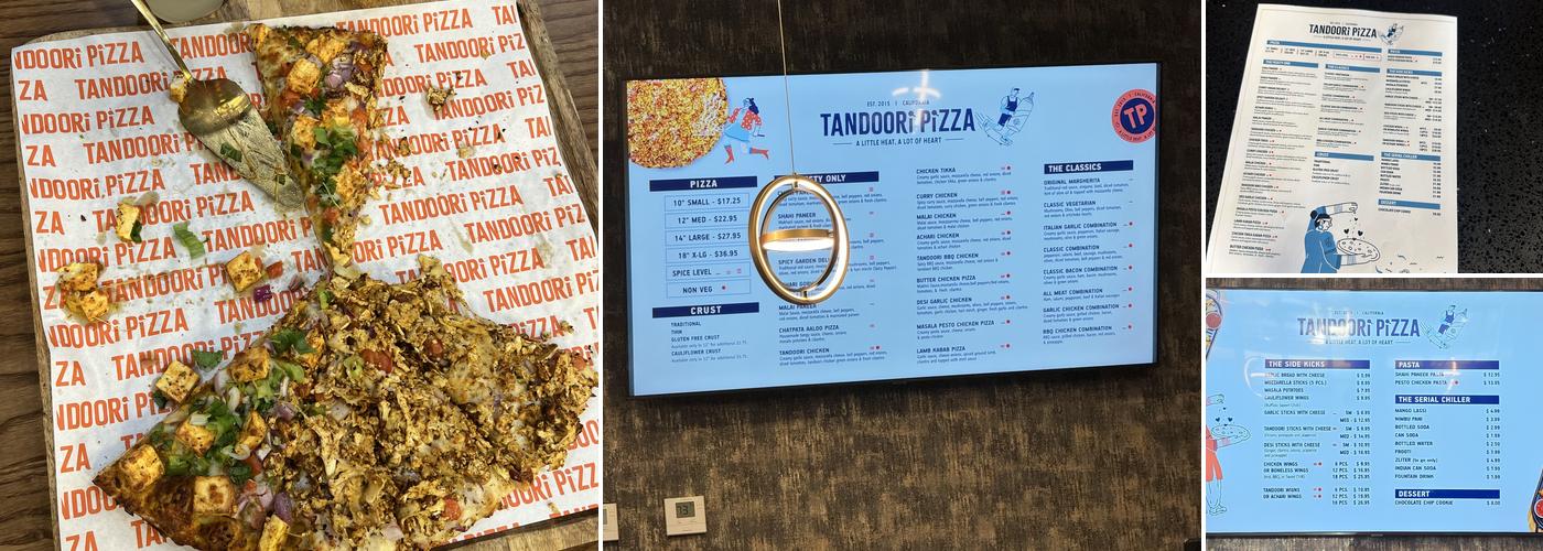 Tandoori Pizza Menu