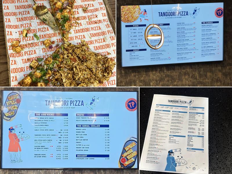 Tandoori Pizza Menu