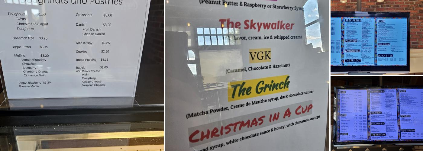 Grouchy John's Coffee Menu