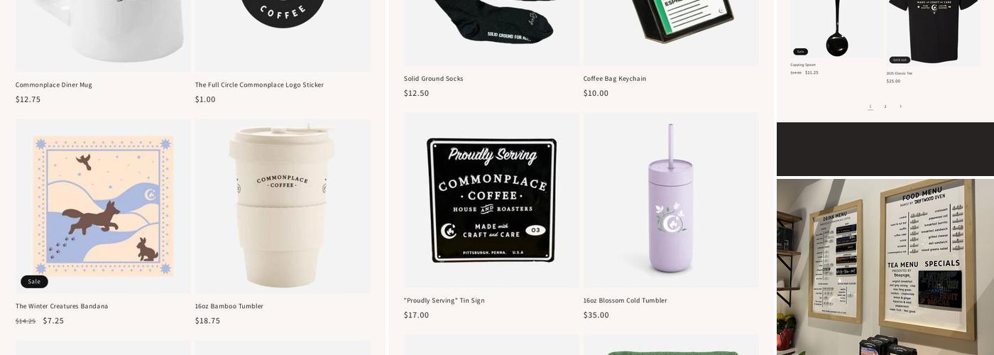 Commonplace Coffee Menu