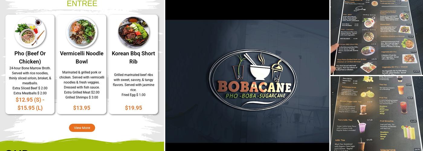 Bobacane Menu
