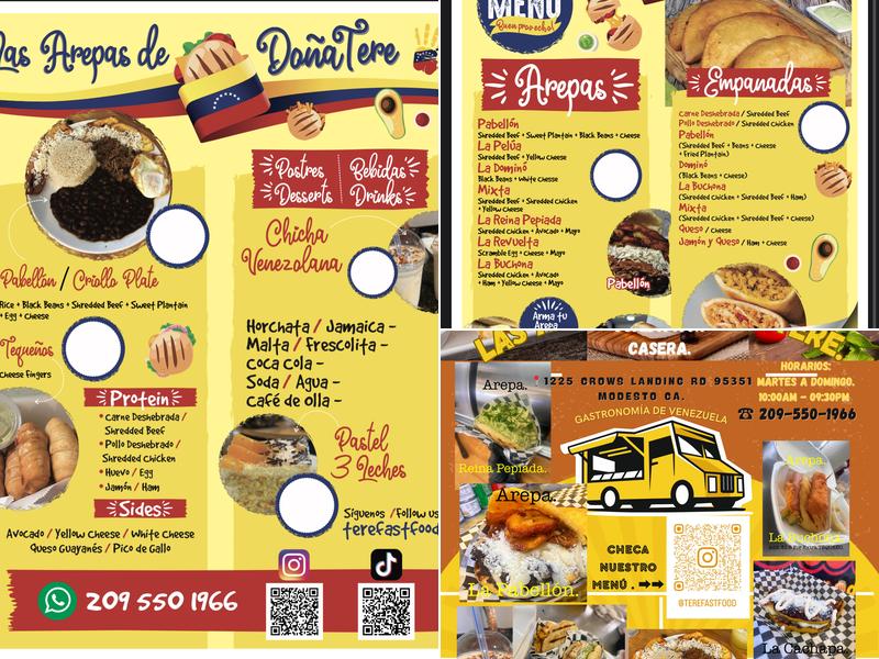 Tere’s fast food Menu