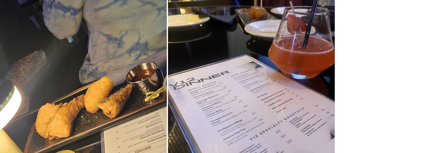 V12 Restaurant Menu