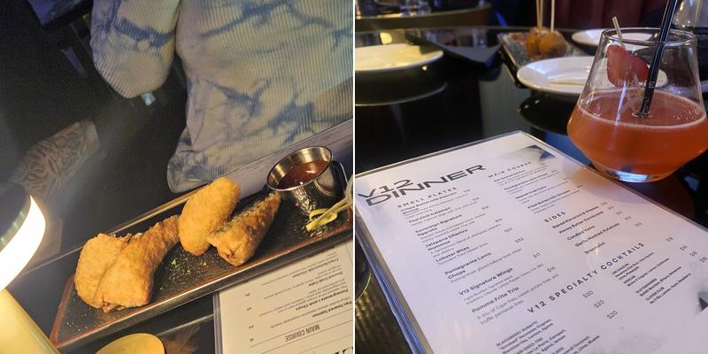 V12 Restaurant Menu