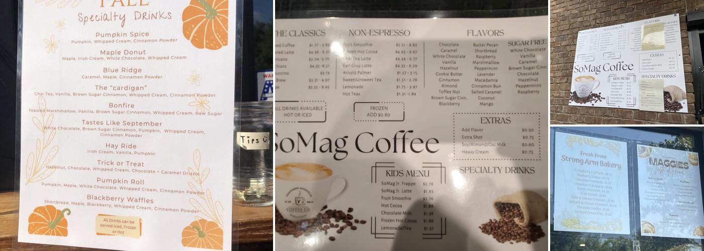 Southern Magnolia Coffee Company Menu