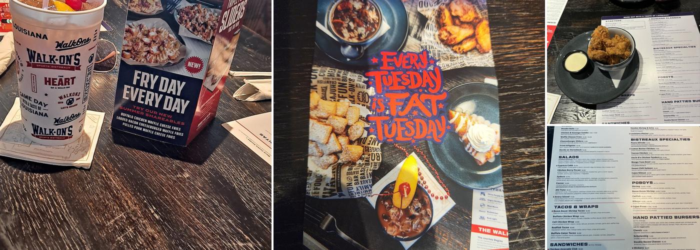Walk-On's Sports Bistreaux - Fishers, IN Menu