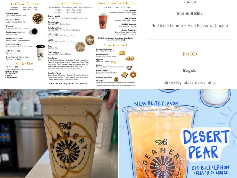 The Beanery Menu