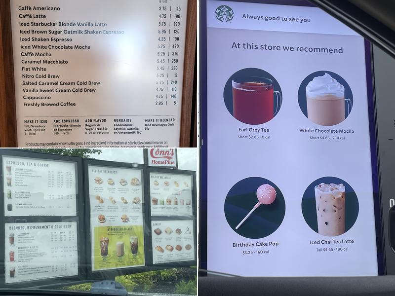 Starbucks Menu