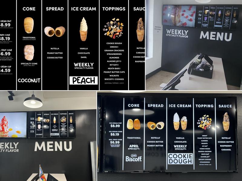 Crispy Cones - Orlando Menu