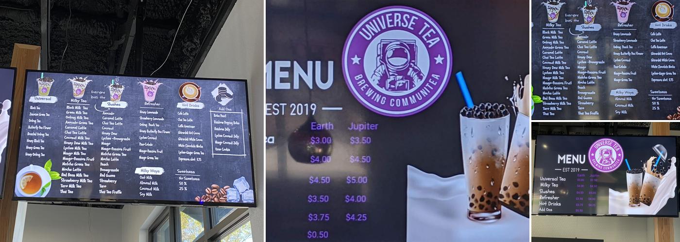 UniverseTea of Joshua Menu